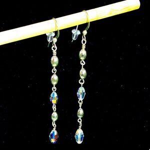 AKH Sterling Silver & Crystal 3” Dangles